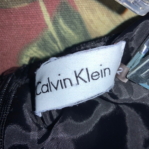 Calvin Klein lace bodice sleeveless jumpsuit Sz 2 slinky black pants tie sash - Picture 8 of 8